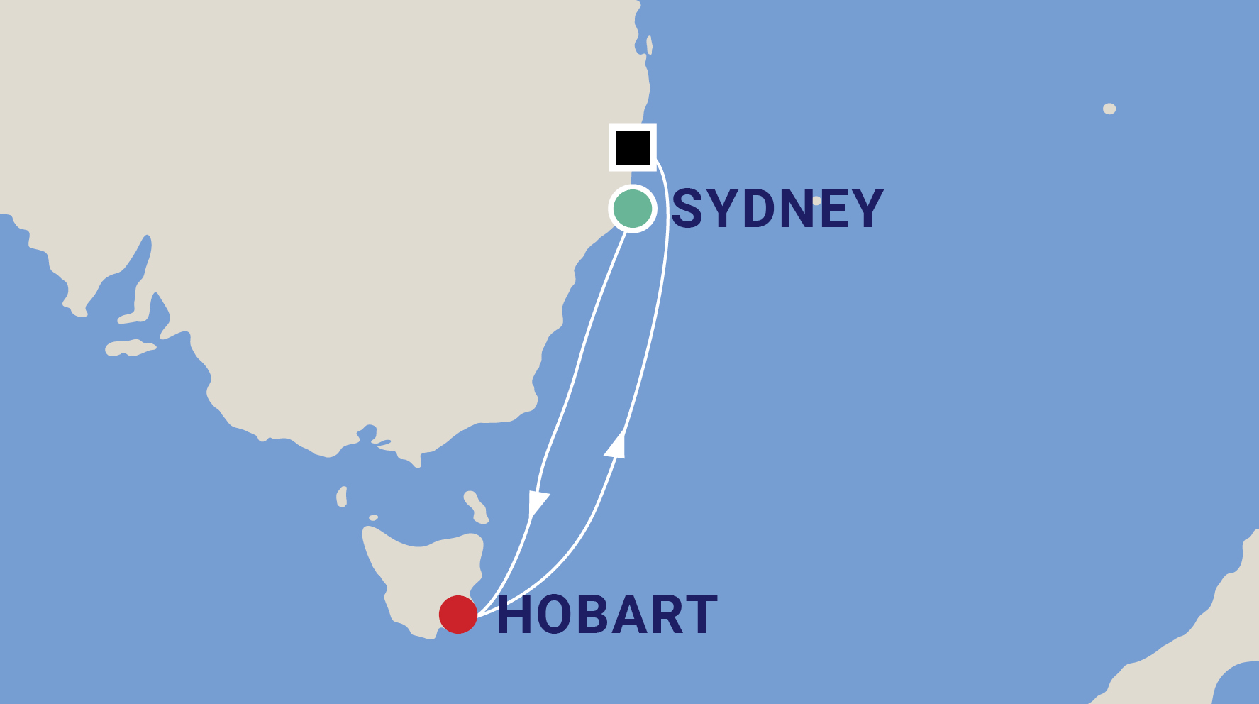 Celebrate Australia Day at Sea  Map