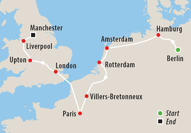 Blues Music Tour of Europe with Jules Boult Map