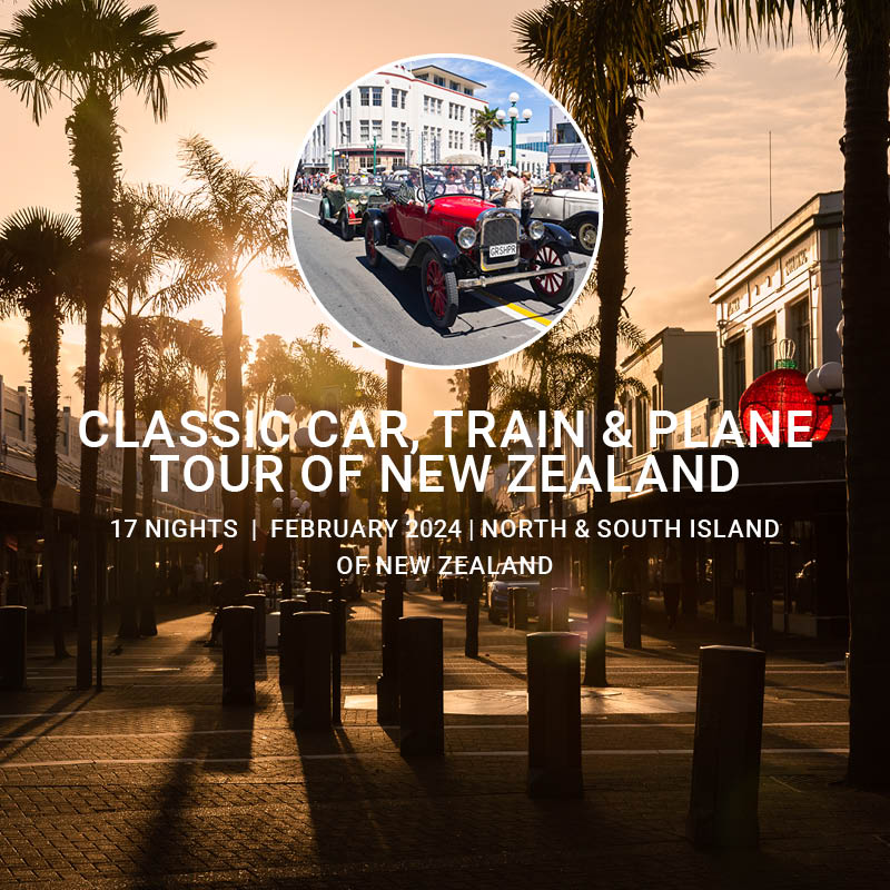 Classic Car, Train & Plane Tour of New Zealand