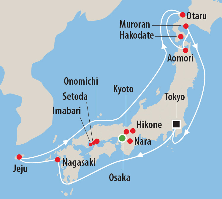 Cycle & Cruise Japan Map