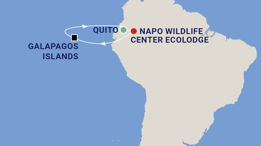 Galapagos Cruise Map