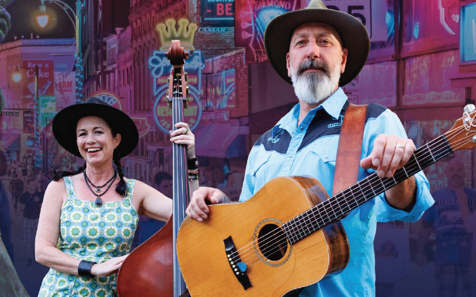 Mahney Cain and Ewan Cloonan of The Humbuckin' Pickups