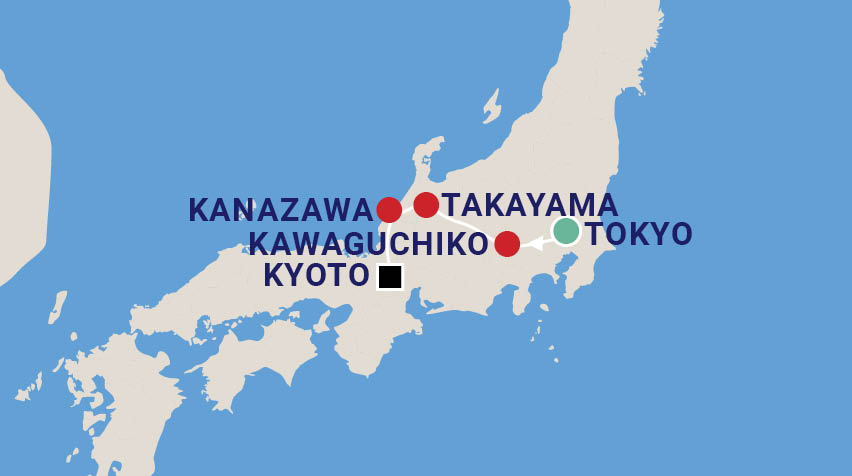 Japan Yarn Tour with Robyn Hicks Map