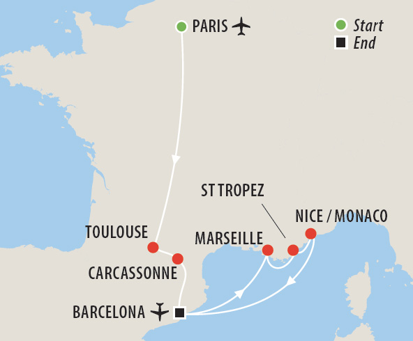 2025 Monaco Formula One Grand Prix French Riviera Cruise Map