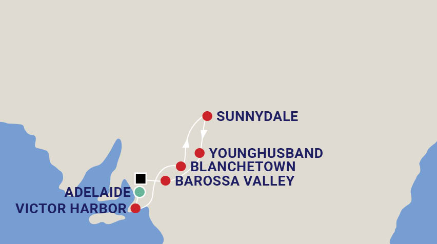 Murray River Quilting Cruise with Rachelle Denneny Map