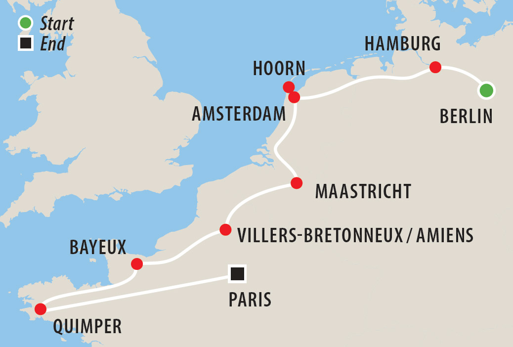 Music Tour of Europe with John Howie Map