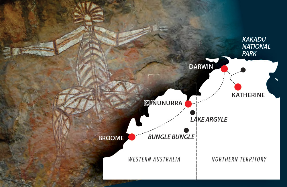 Exploration of The Kimberley, Kakadu & Katherine Map