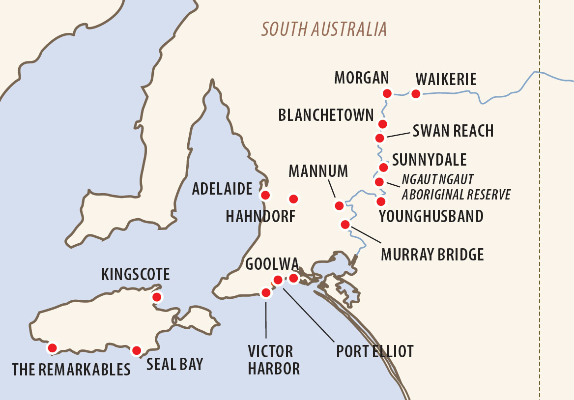 Murray River Cruise & South Australia Exploration Map