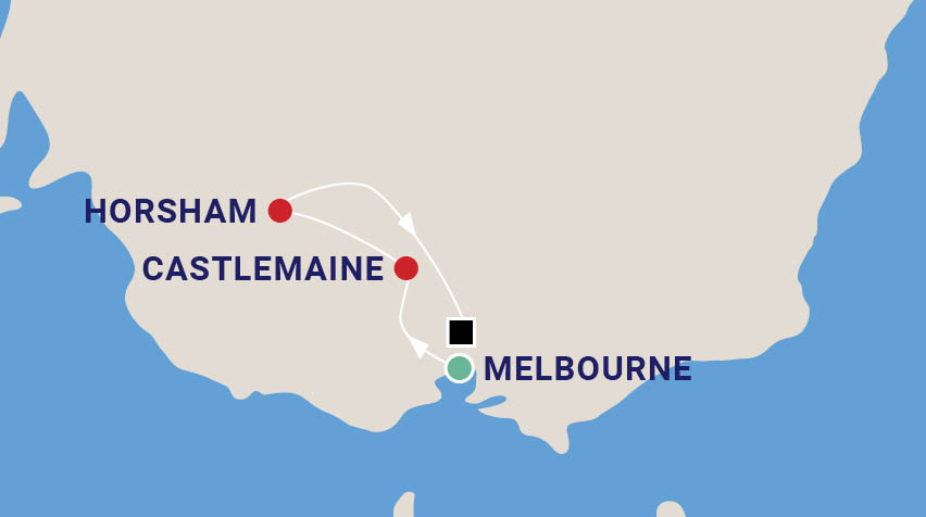 Victorian Sheep & Wool Show Tour with Gaille Smith Map